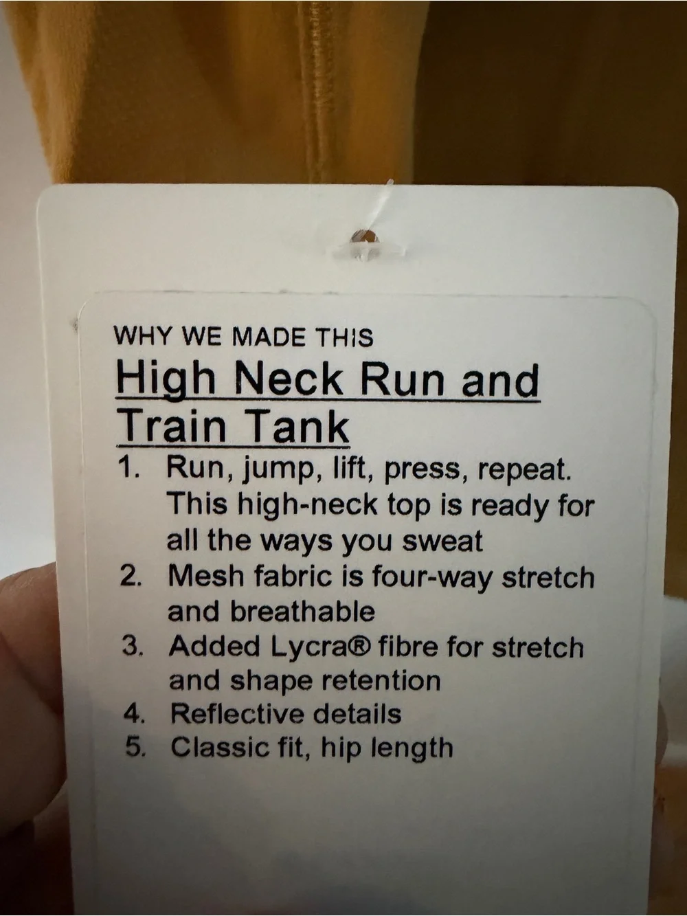 Lululemon High Neck Run and Train Tank Size 6 NWT
